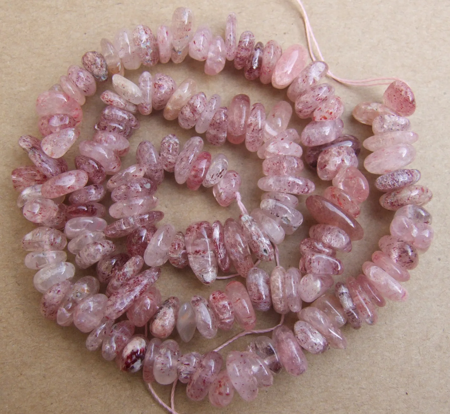 3-8 мм натуральные камни кусочки, свободные бусы 15" - Цвет: Watermelon Quartz