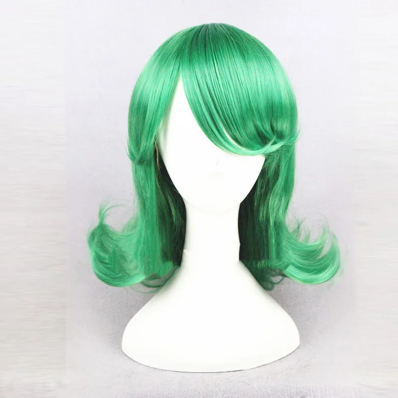 Один Пробивной человек Senritsu no Tatsumaki 12 "зеленый кудрявый короткий стиль