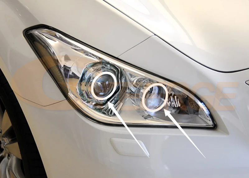 Для Infiniti M37 M56 Q70 2011 2012 2013 отличные RF контроллер Bluetooth мульти-Цвет ультра яркая цветная(RGB) комплект светодиодов «глаза ангела»