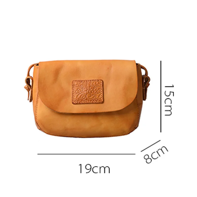 

AETOO Original design handbags handmade leather casual Messenger bag Sen series literary retro leather mini saddle bag