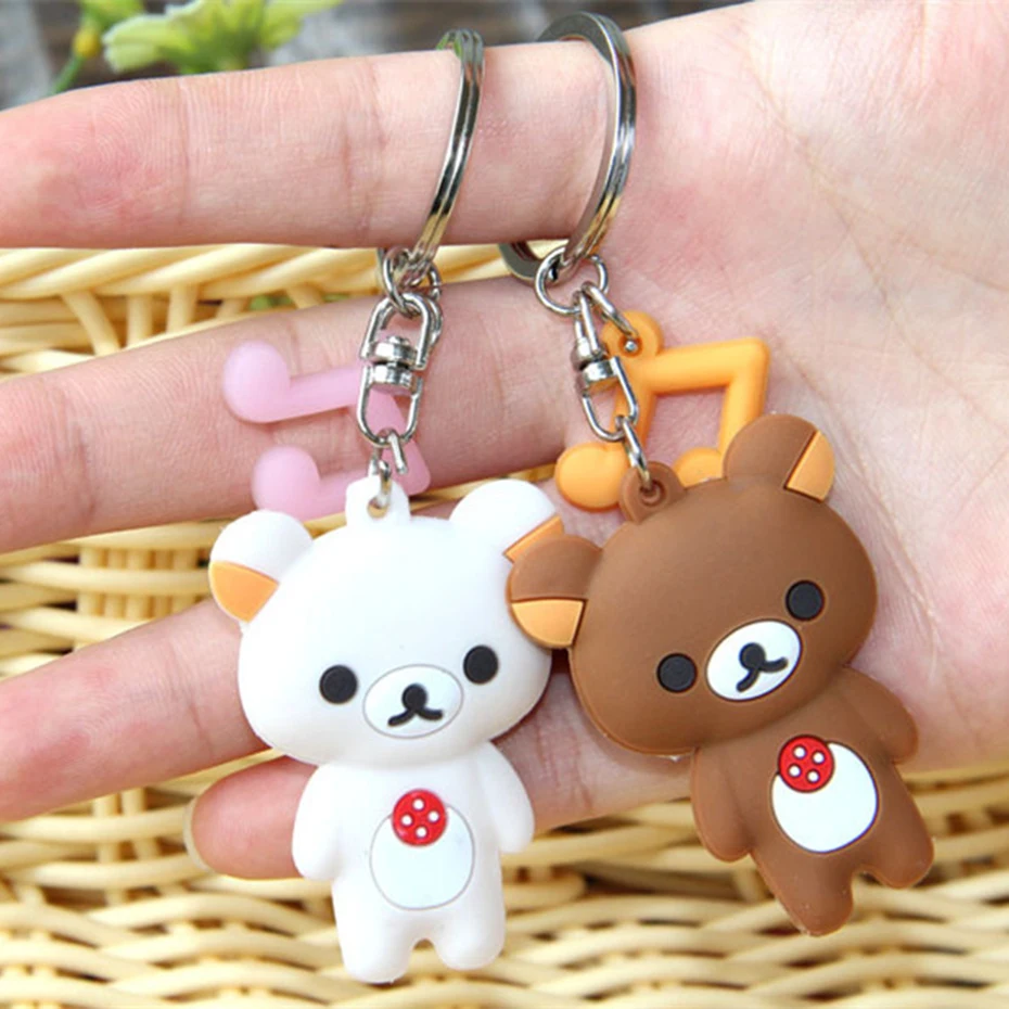 Relodi Мультфильм силиконовый брелок для ключей Прекрасный Жираф котенок ключ с