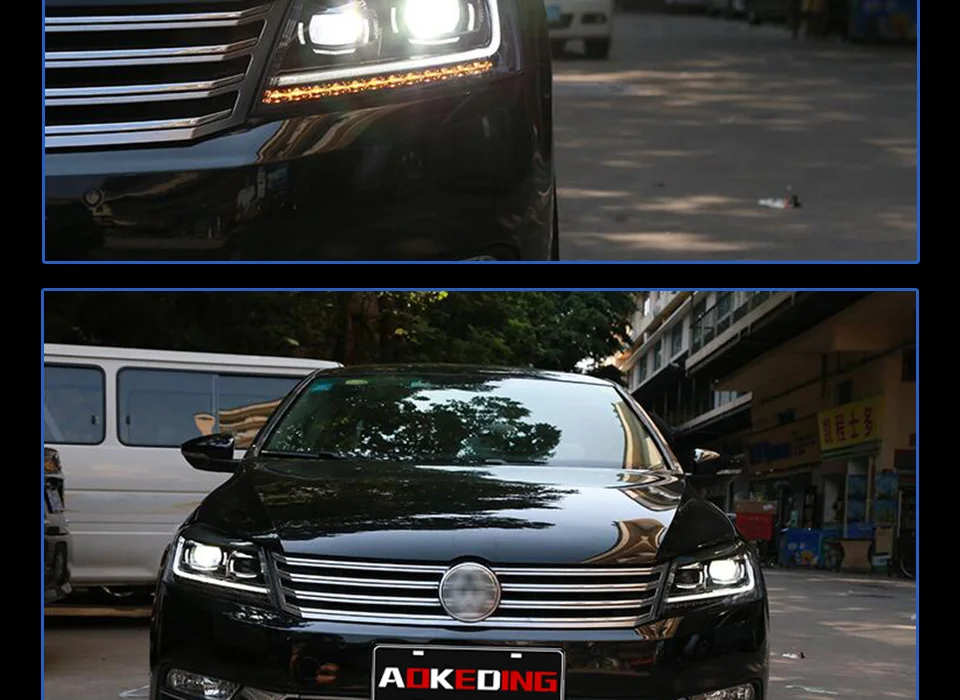 AKD Тюнинг автомобилей фары для VW Passat B7 Eur Verson светодиодные фары DRL ходовые огни биксеноновые фары Противотуманные фары с ангельскими глазками авто
