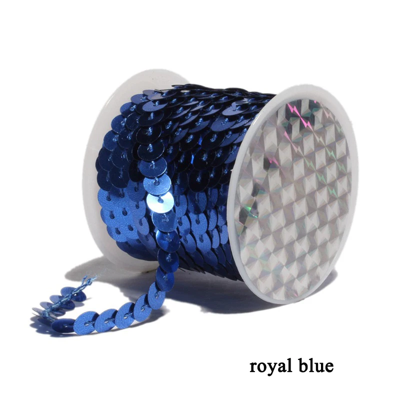 royal blue 5 м/лот, 6 мм, блестки для шитья, блестки, блестки, отделка для дизайна ногтей, Свадебный декор, блестки с блестками, одежда для девочек - Цвет: royal blue