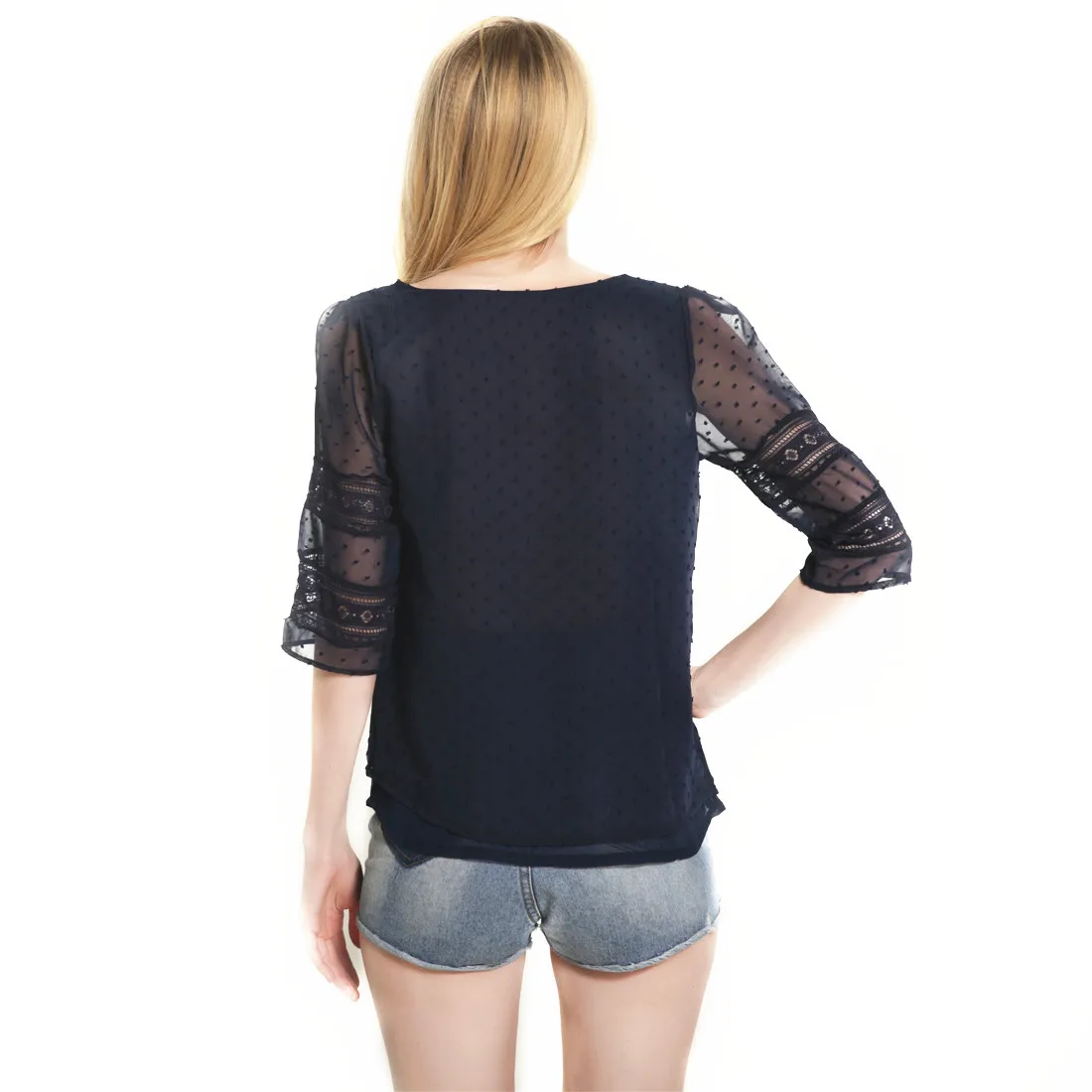 Лидер продаж 2017 элегантный плюс Размеры Весна Повседневное полые Для женщин