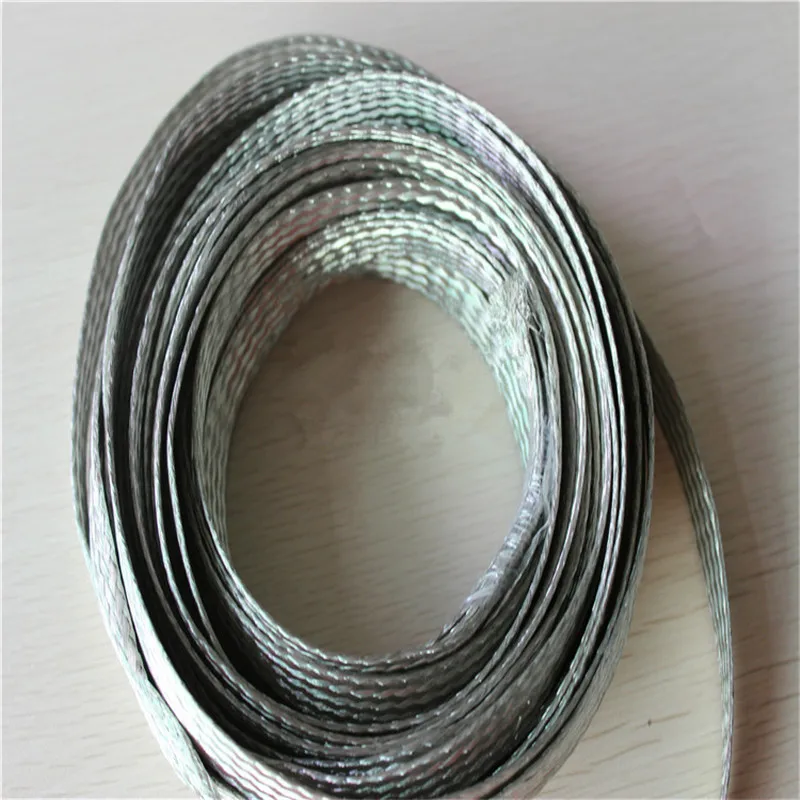 

1PCS YT1542 Tinned Copper Braided Strap 4mm2 Copper Band Copper Strip Copper wire Length 1 Meter