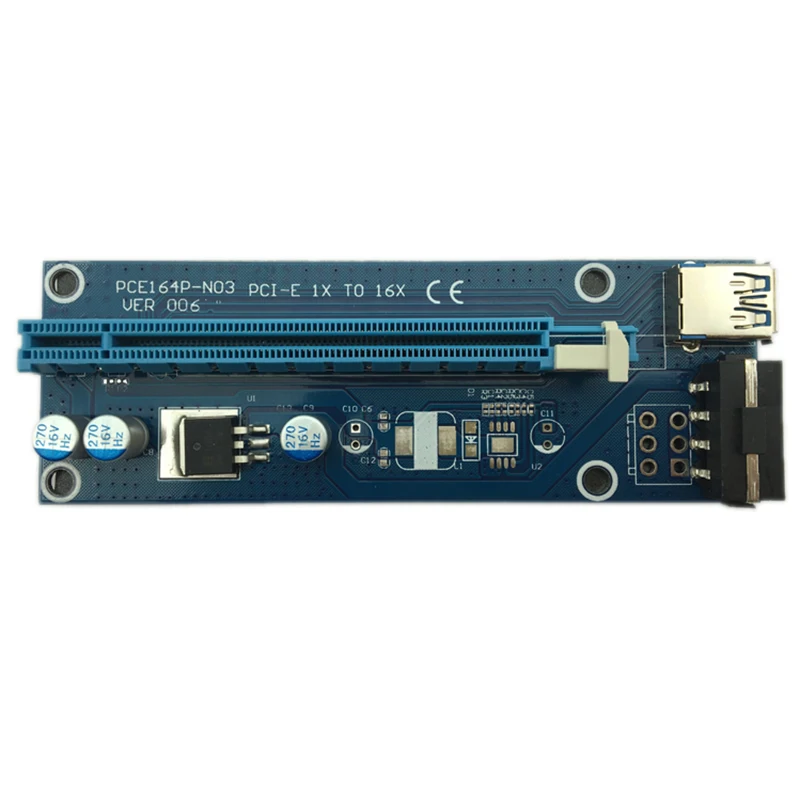 Mini Pcie Riser Card Pci E Express 1X к 16X Usb 3 0 кабель Sata 4Pin Ide Molex источник питания для Btc Miner Machine