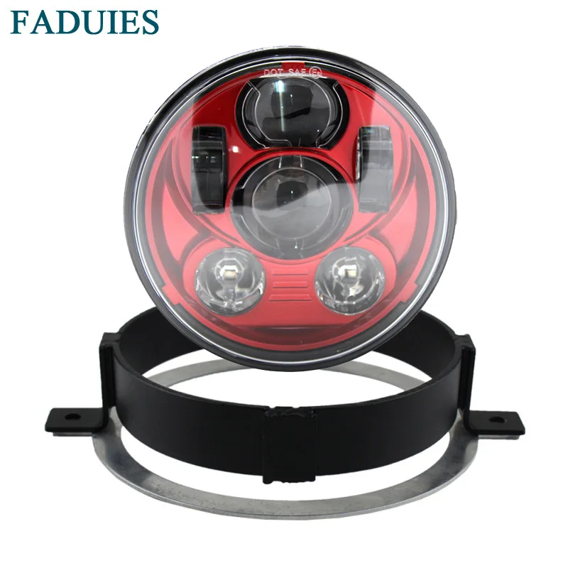 FADUIES для мотоцикла Honda VTX 1800, VTX 1300 5 3/" светодиодный синий комплект фар с кронштейном и оборудованием-Plug and Play