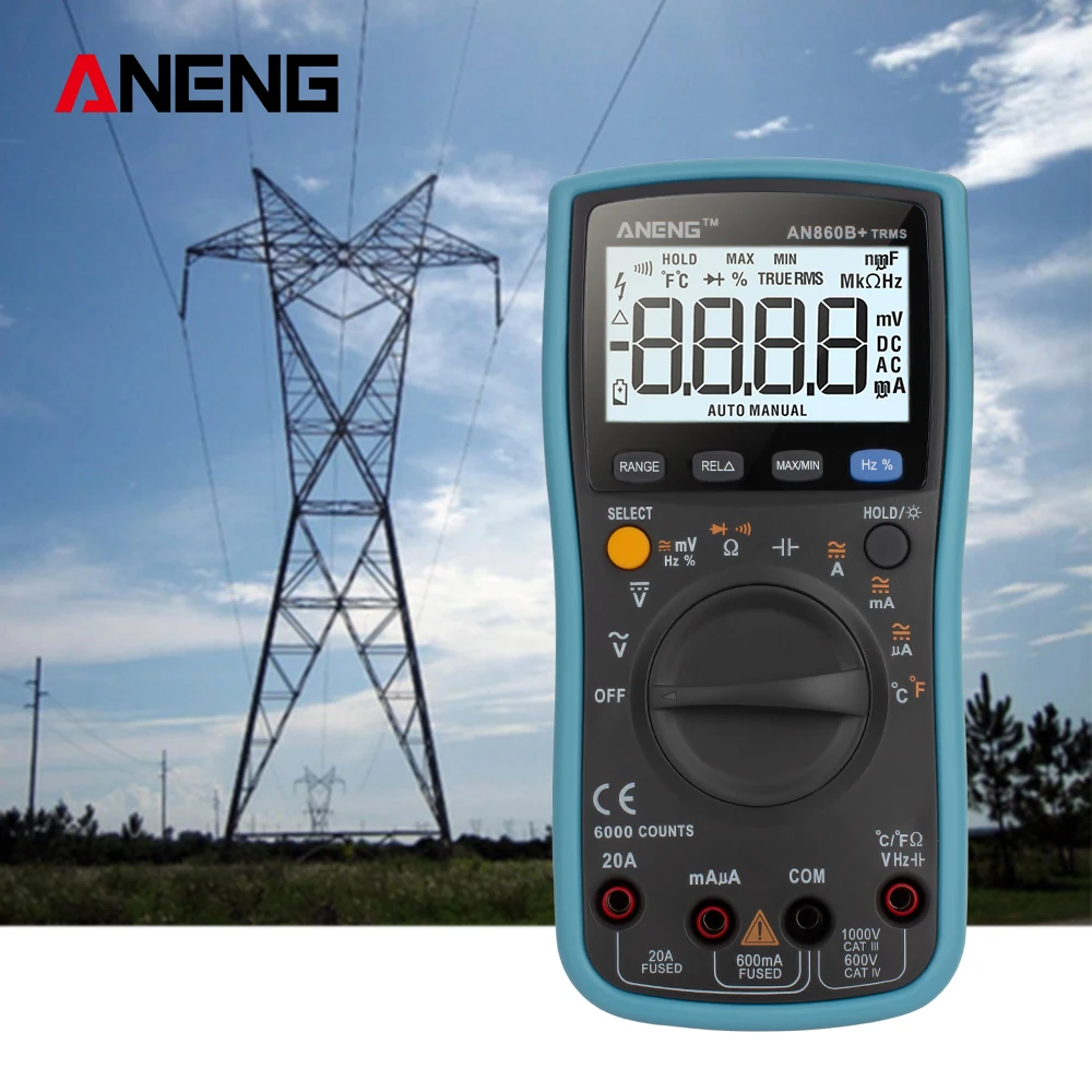 AN860B + зонд LCD 6000 отсчетов Цифровой мультиметр переменного/постоянного тока