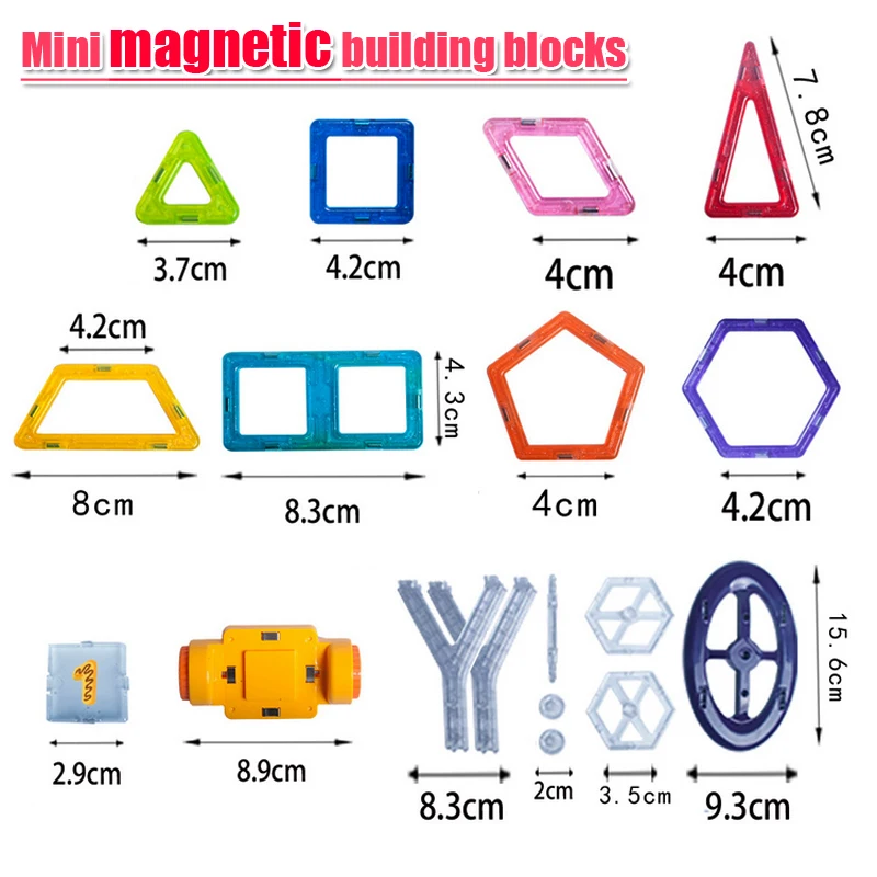 

1pc Mini Magnetic Building Blocks Toy 3D DIY Magnetic Designer Toys Bricks Blocks Educational Magnetic Blocks For Children gift