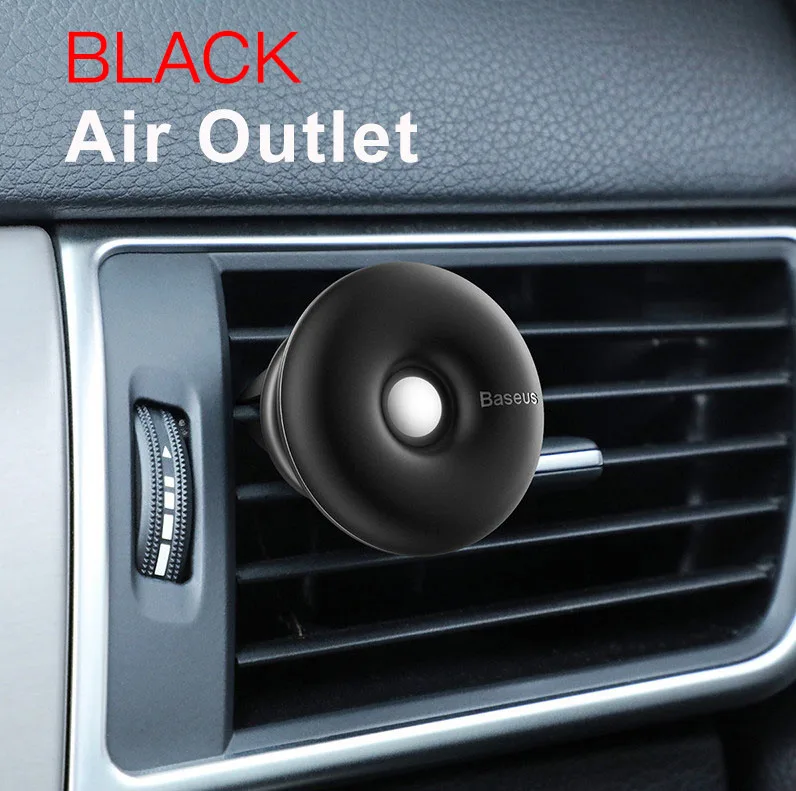 Black Air Vent Автомобильный держатель Baseus для мобильного телефона на 360 градусов, автомобильный держатель для iPhone X 7 samsung, магнитный держатель для телефона - Цвет: Black Air Vent