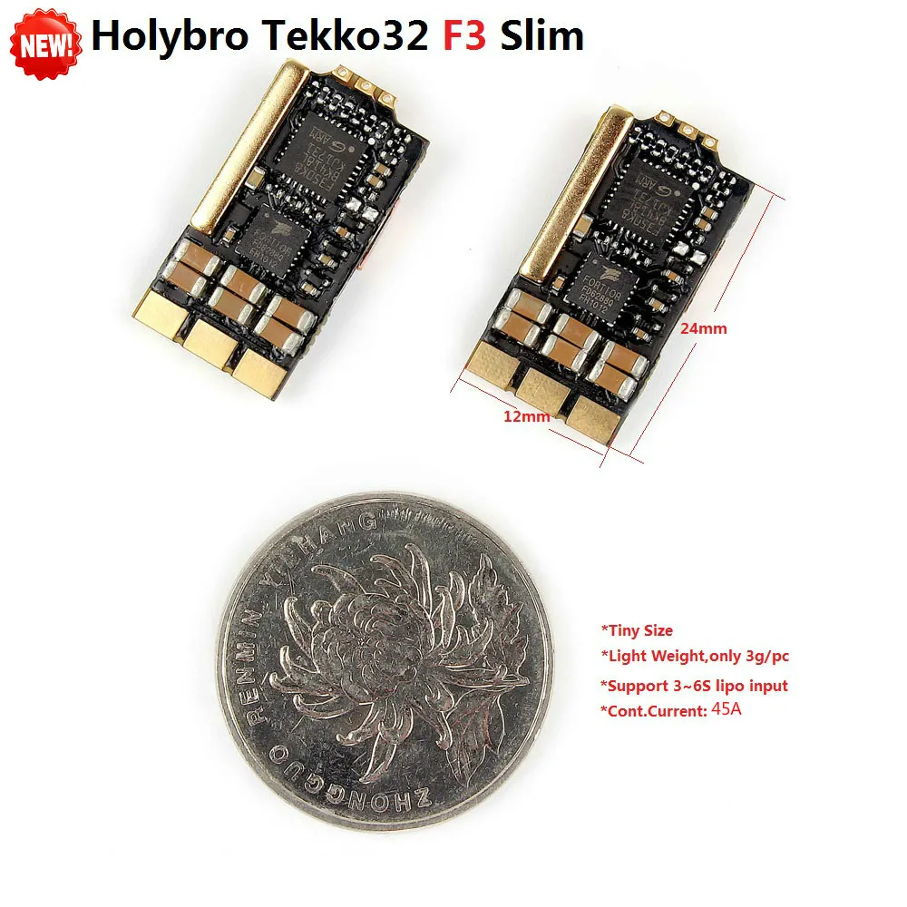 Holybro Tekko32 F3 Slim 45A ESC blheli _ 32 3 6S MCU Dshot1200 Встроенный датчик тока WS2812B светодиодный для