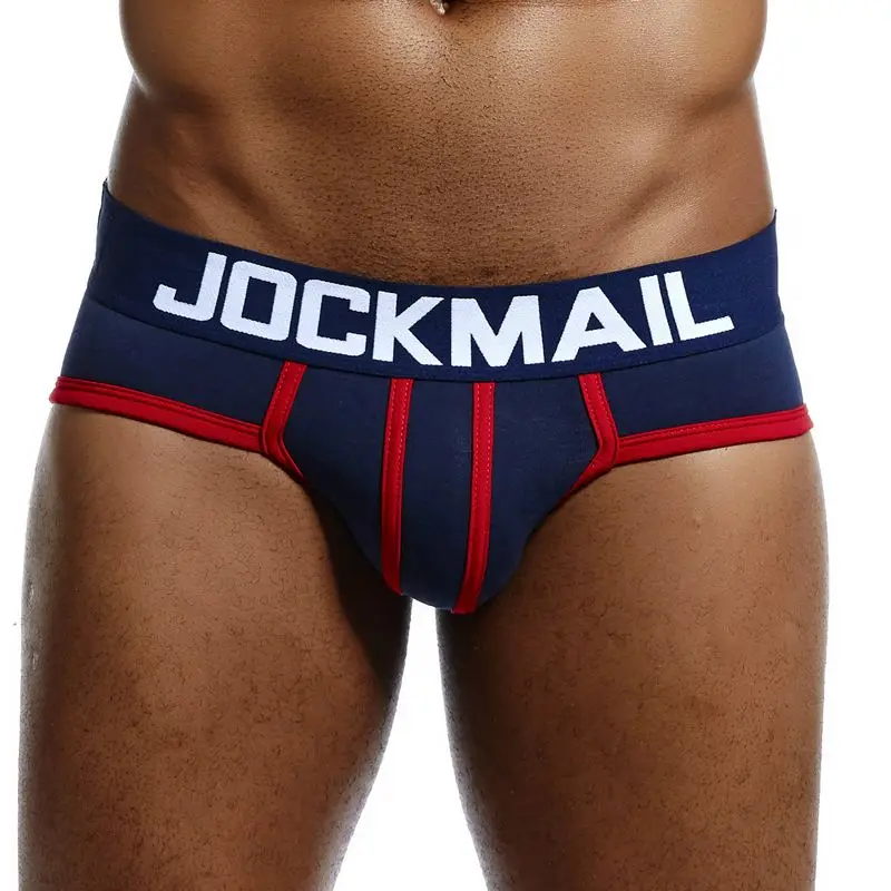 Трусы брифы JOCKMAIL мужские выпуклые хлопковые слипы нижнее белье для геев| |