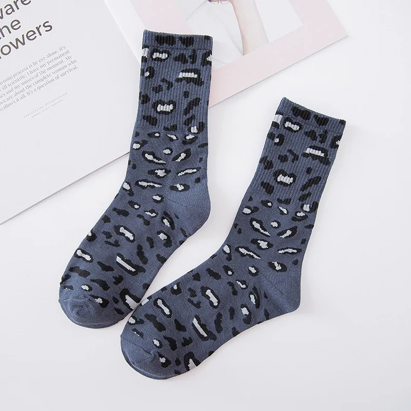 Leopard ladies socks fashion cotton sexy hip hop warm casual jogger personality funny Harajuku spot | Женская одежда