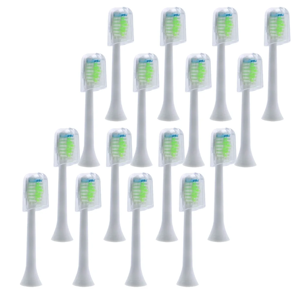 16PCS with cap Зубная щётка головки для PHILIPS Sonicare FlexCare Бриллиант Чистой HX6064 HX6930 HX6731 HX9340 HX6950 HX6710 HX9140 HX6500 HX6150 - Цвет: 16PCS with cap