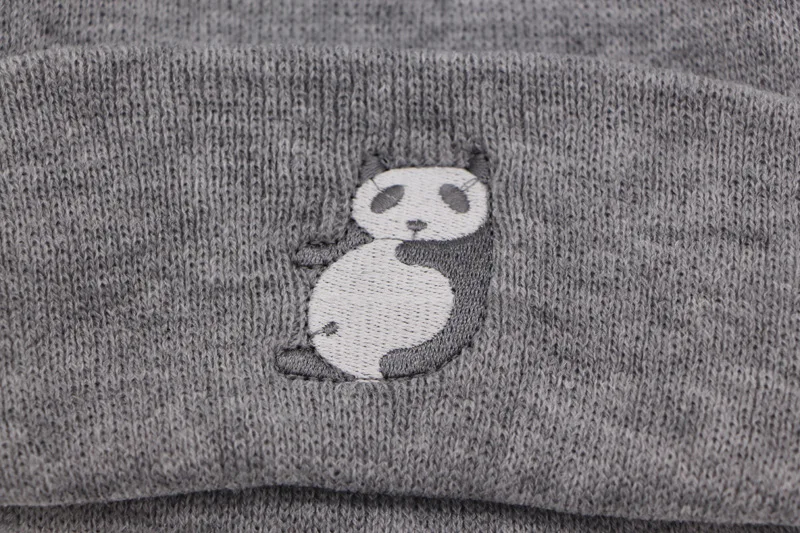 New Winter Knit Cap Hat for Women Men Cartoon Panda Embroidery Beanies Skullies Bearcat Knitted Bonnet Cady Bounet Chapeu | Аксессуары