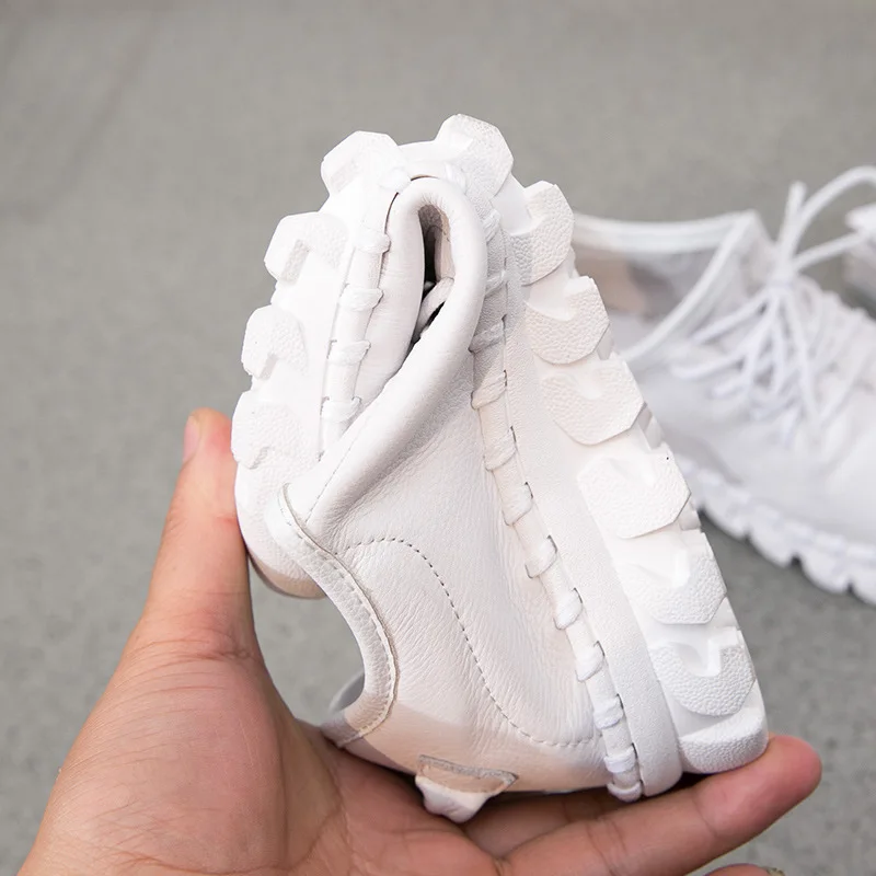 Женские туфли ручной работы из натуральной кожи кроссовки повседневная обувь на