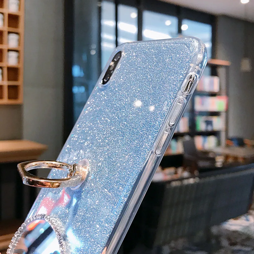 GR5 чехол для телефона для huawei Honor 7A Pro 7C 7X фотоаппаратов моментальной печати 7S 7 6A 6X 6C 5A 5X 5C играть 4A 4C палец кольцо Блеск Зеркало держатель Чехол Крышка