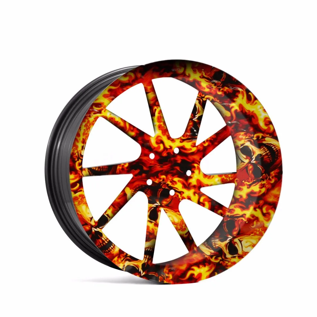 0 5*1 м Red Fire Skulls PVA гидрографическая пленка для переноса воды|Декоративные пленки| |