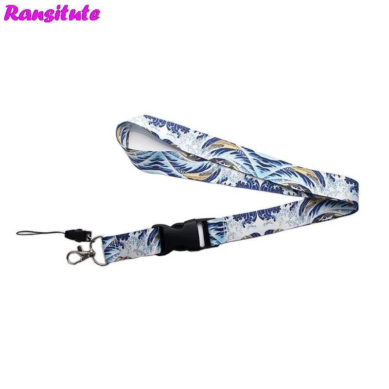 Ransitute R442 Kanagawa, ремешок для серфинга, шейный ремешок для ключей, ID карты, мобильного телефона, ремни, держатель Бейджа, сделай сам, висячая веревка