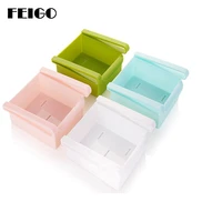 feigo refrigerator storage box eco friendly kitchen rack fridge freezer shelf holder pull out drawer organiser space saver f110