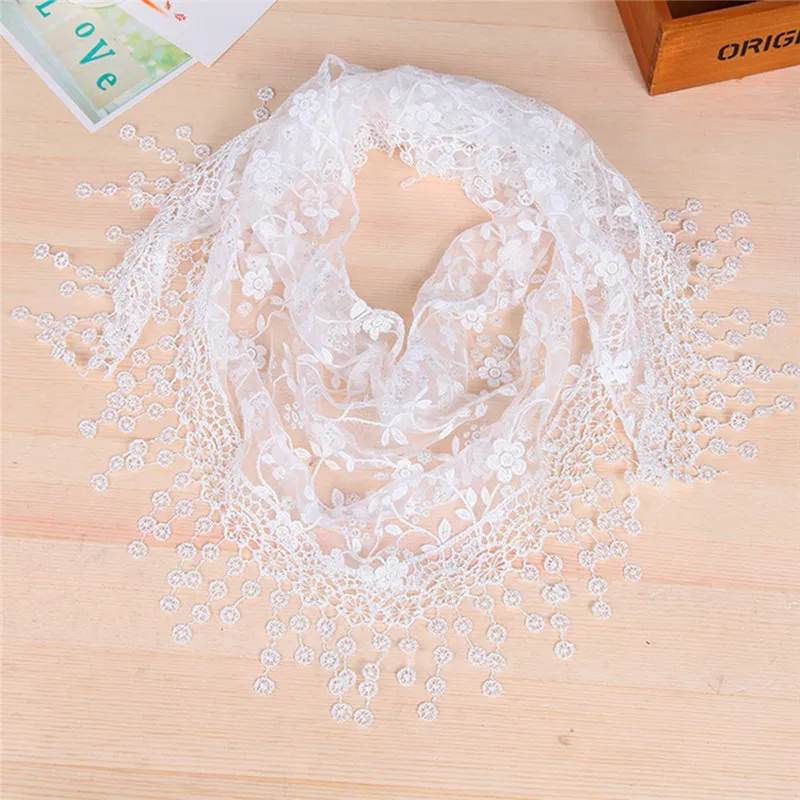 1 pcs Fashion Style Children Lace Scarf Triangular Crochet Design Lightweight Ladies Vogue Top Wrap Scarves |