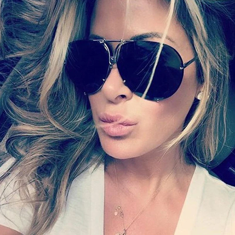 Модные круглые Мужские солнечные очки больших размеров женские брендовые