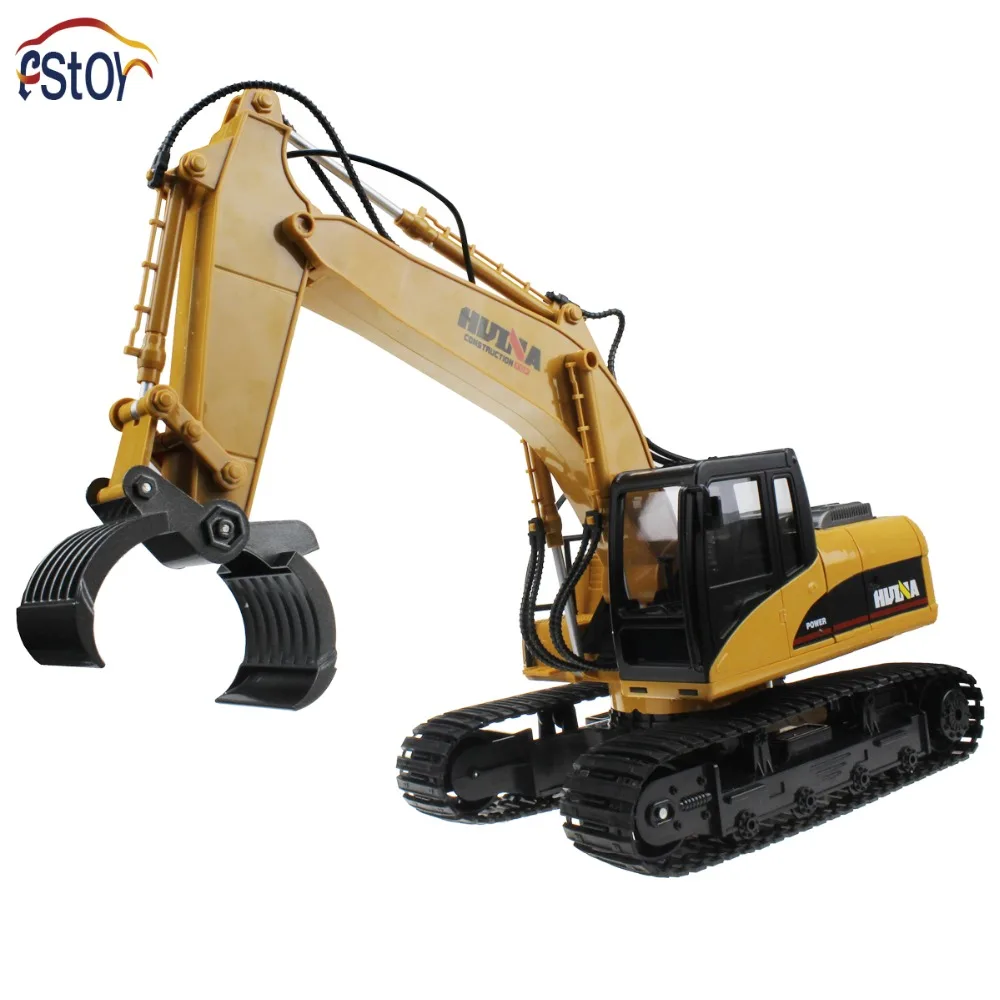 16-канальный 2,4 ГГц RC экскаватор с грейфером из сплава, заряжаемым, со звуком и светом, демонстрационный дистанционный контроль инженерного грузовика.