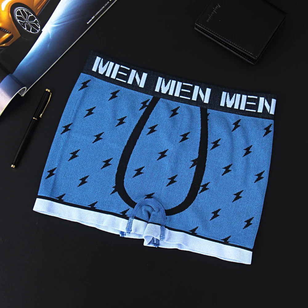 Трусы боксеры мужские Бесшовные пикантное мягкое нижнее белье шорты M0045|Мужские