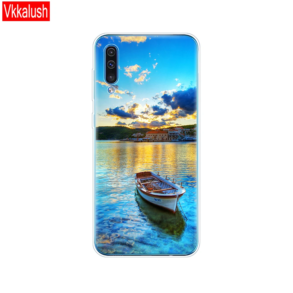 80143 Чехол для samsung Galaxy A50 Чехол Мягкий силиконовый чехол для телефона samsung A50 A505 A505F SM-A505F 6," прозрачный чехол - Цвет: 80143