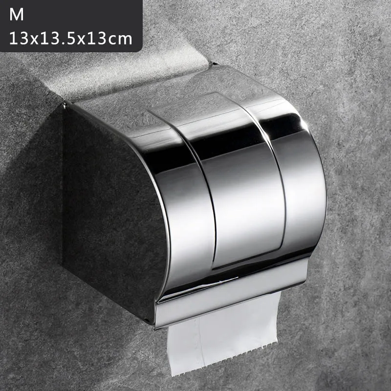 13x13.5x13cm M Креативный держатель для салфеток из нержавеющей стали, держатель для туалетной бумаги, водонепроницаемый держатель для туалетной бумаги - Цвет: 13x13.5x13cm M
