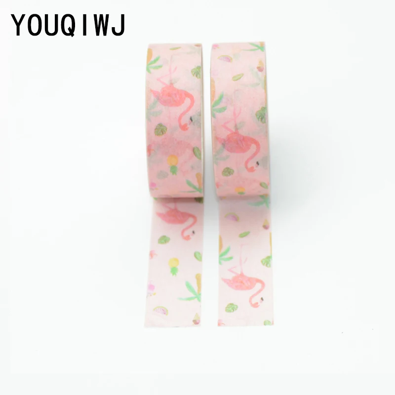 Скотч washi маскирующая лента с фламинго клейкая декоративная японские