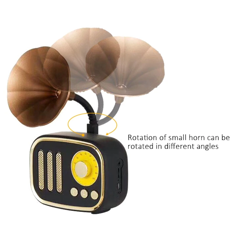 Mini Portable Bluetooth Wireless Speaker Retro Wooden s Loud Supprot FM Radio Handsfree TF Card AUX in | Электроника