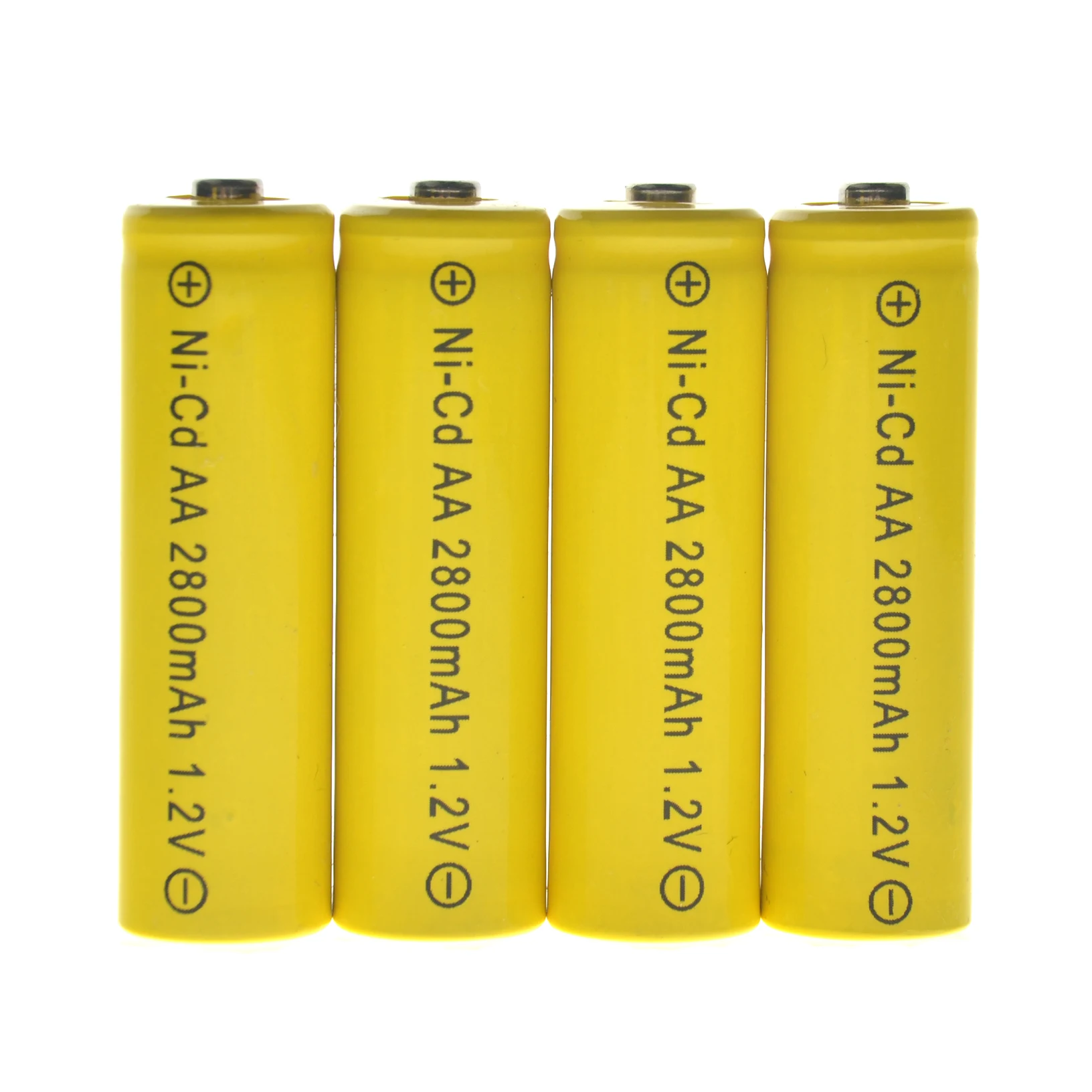

100pack New Brand AA NI-CD 2800mah 1.2V Rechargeable battery for led light toy mp3 Free shipping Yellow LR06 2A