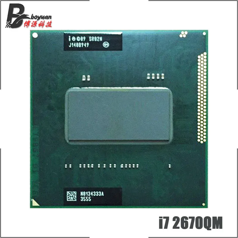 Процессор Intel Core i7 2670QM SR02N четырёхъядерный процессор с восьмиядерным процессором