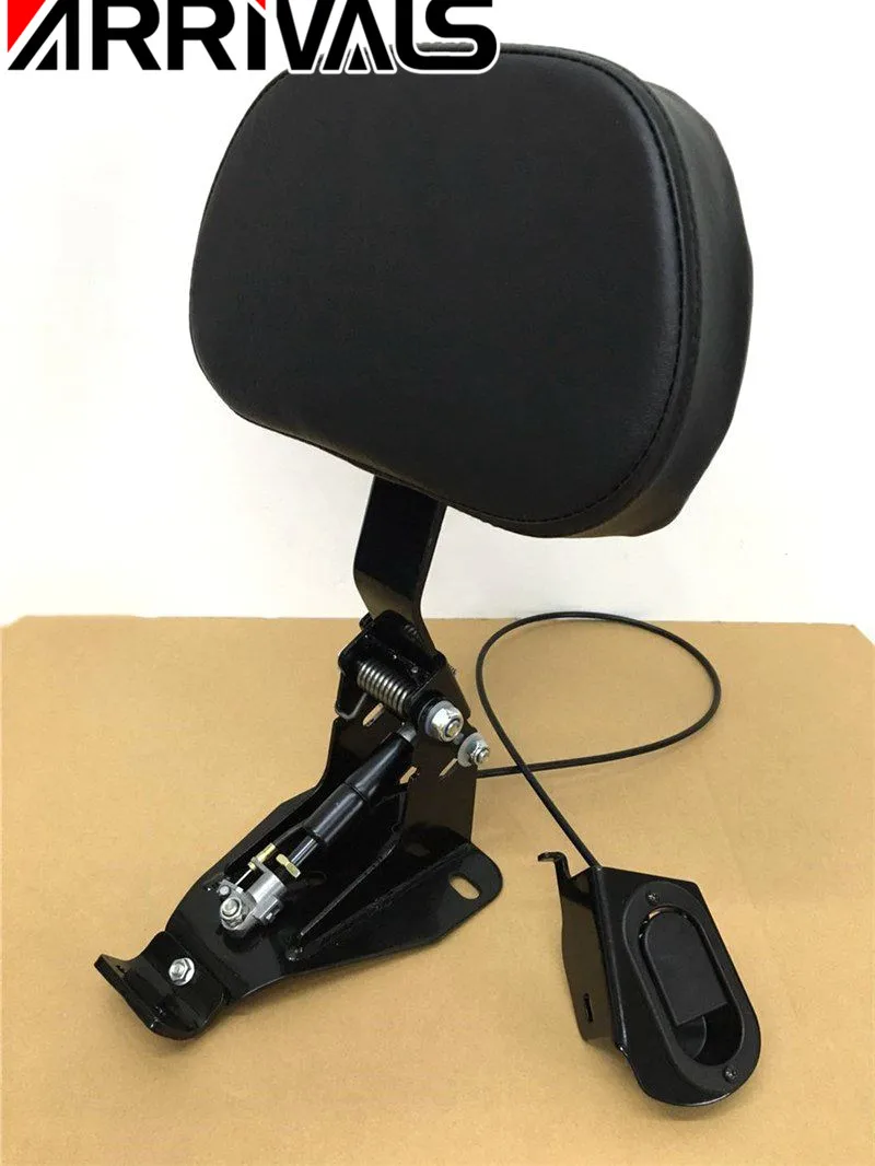 

Motorcycle Black Adjustable Comfy Driver Rider Backrest Fits For Harley Touring Road Glide Street Glide FLHR FLHX 2009-2018