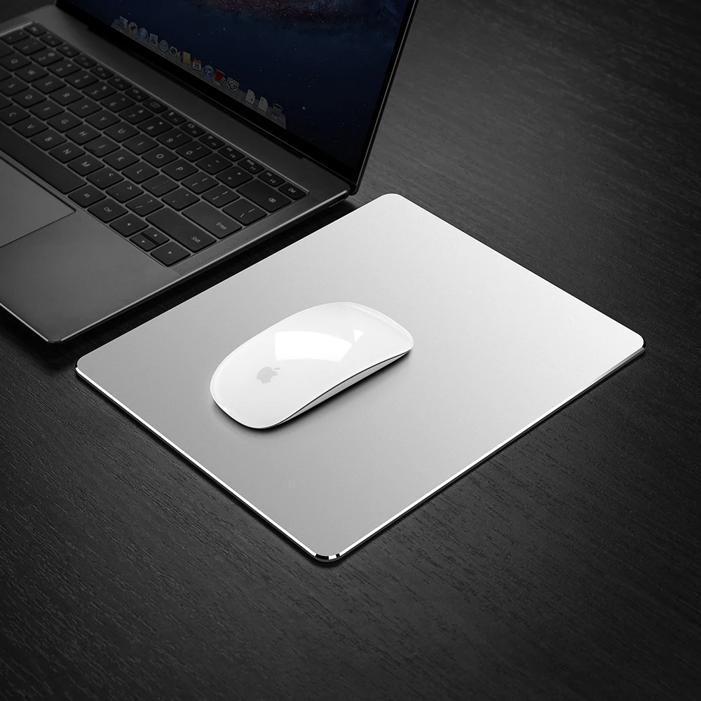 

Metal Aluminum Mouse pad Mat Hard Smooth Magic Thin Mousead Double Side Waterproof Fast and Accurate Control for Office Home