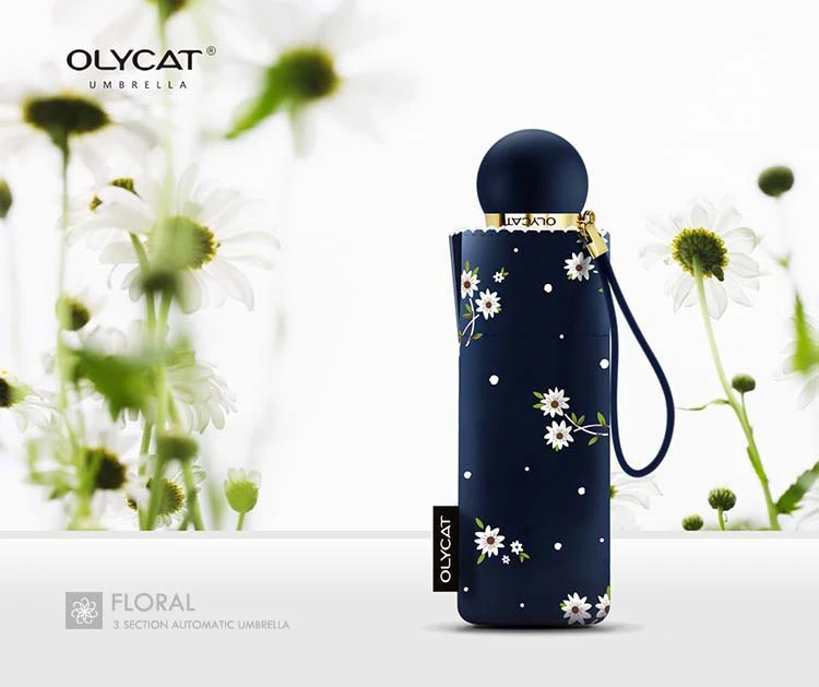 Olycat мини-детский зонтик солнцезащитный крем Anti UV пять складной кружева зонтик дождь Для женщин цветы Мода Зонт 6 K путешествия зонтик