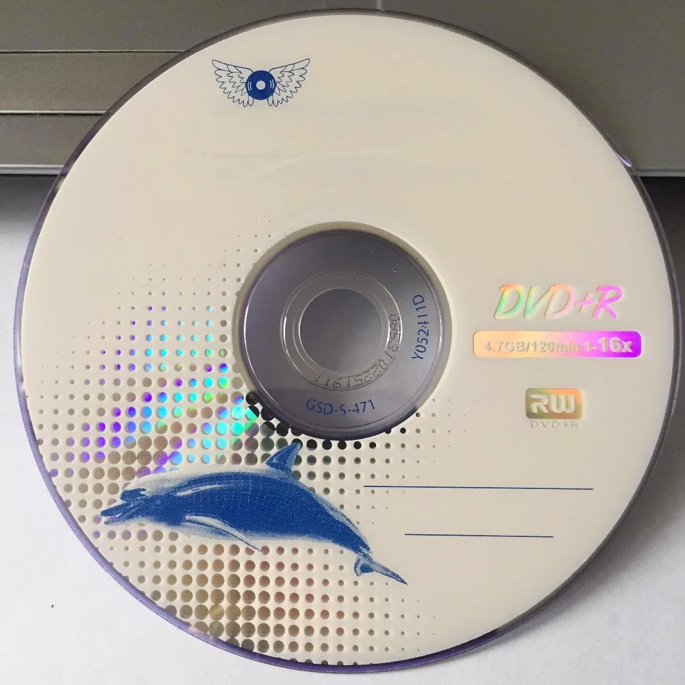 Оптовая продажа 5 дисков класса A x16 чистый синий диск 4 7 Гб с рисунком Кита DVD +