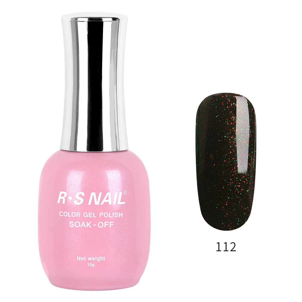 RS NAIL Новая серия Гель-лак для ногтей УФ светодиодный Гель-лак 120 цветов Гель-лак профессиональный маникюрный набор гель-лаков 15 мл - Цвет: 112