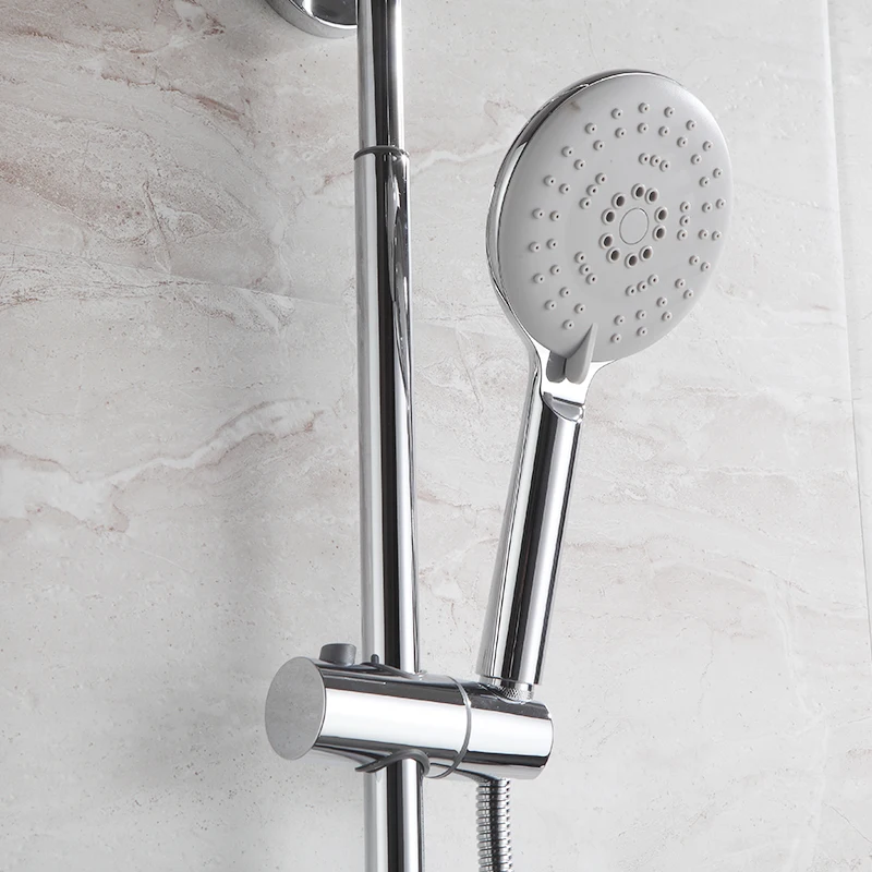 FLG Ванная комната смеситель для душа набор 8 дюймов душевая головка ABS ручной душ