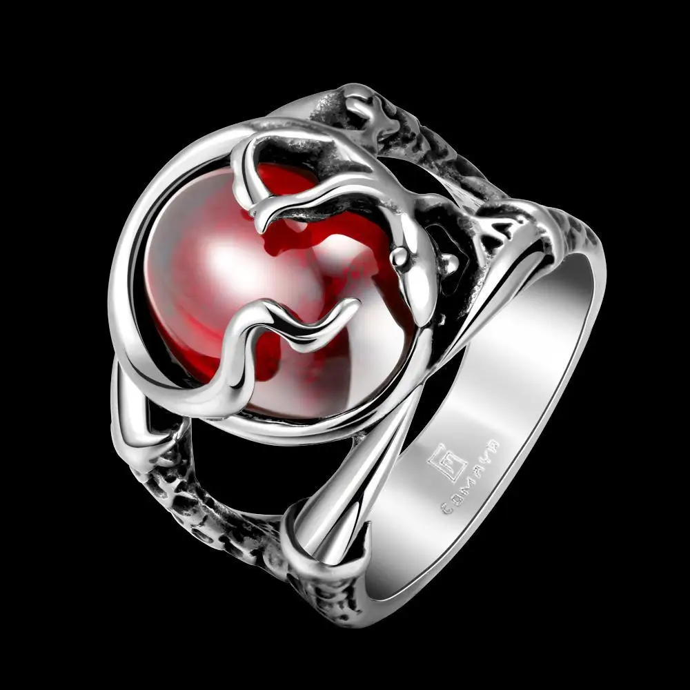 Круглое дизайнерское кольцо модные ювелирные украшения в стиле панк из титана и