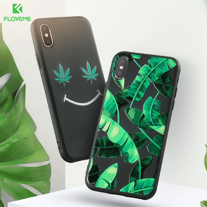 Мягкий силиконовый чехол FLOVEME для iPhone X 7 8 plus милый телефона 6 6s с объемным