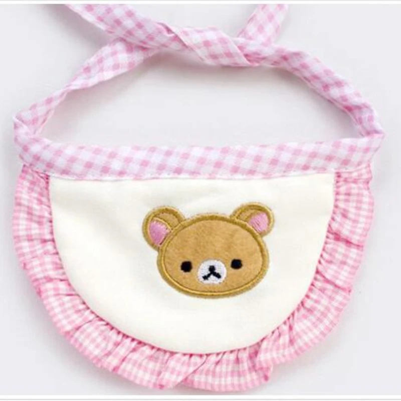Pet pinafore wiith bear pattern pink blue dog cat accessory | Дом и сад