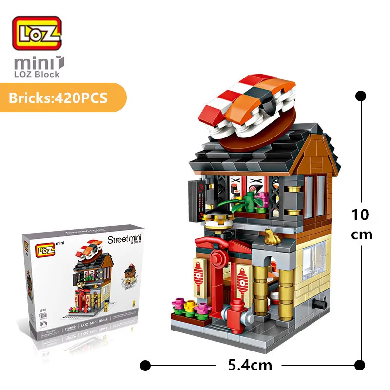 LOZ City мини уличный вид DIY сборка архитектура 3D модель дом магазин Развивающие