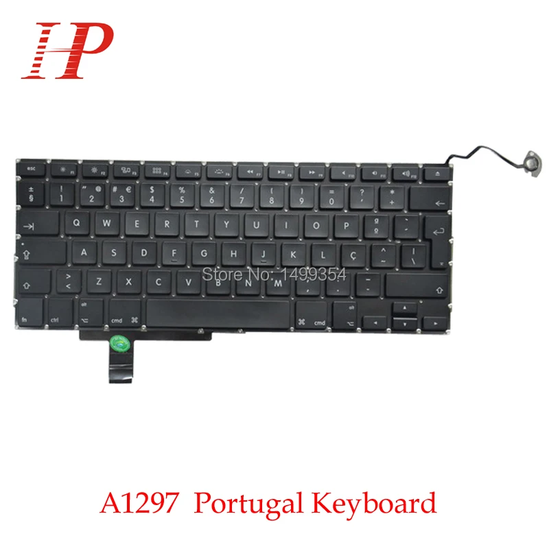 Натуральная A1297 португальская клавиатура с Подсветка для Apple Macbook Pro 17 '&#x27A1297