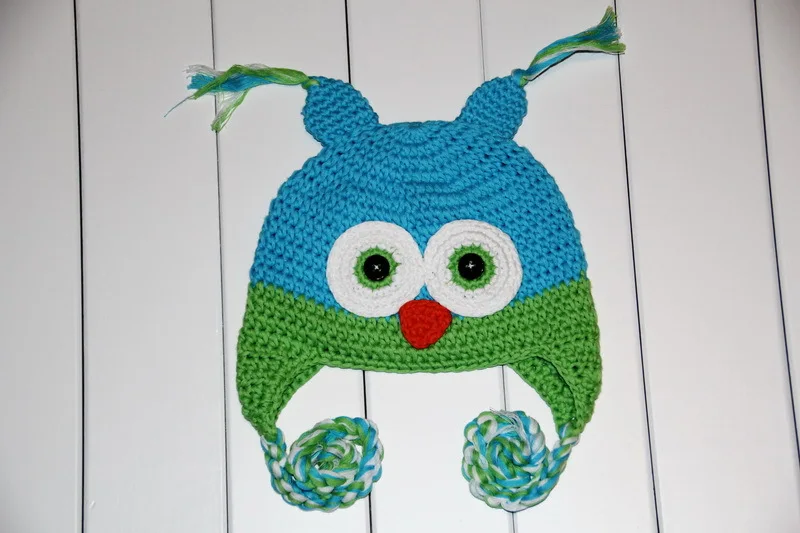 free shipping baby owl hat 100% cotton Lovely Owl Design Baby Boy Girls Handmade Knit Crochet Beanie Hat Cap Photo Prop | Детская одежда