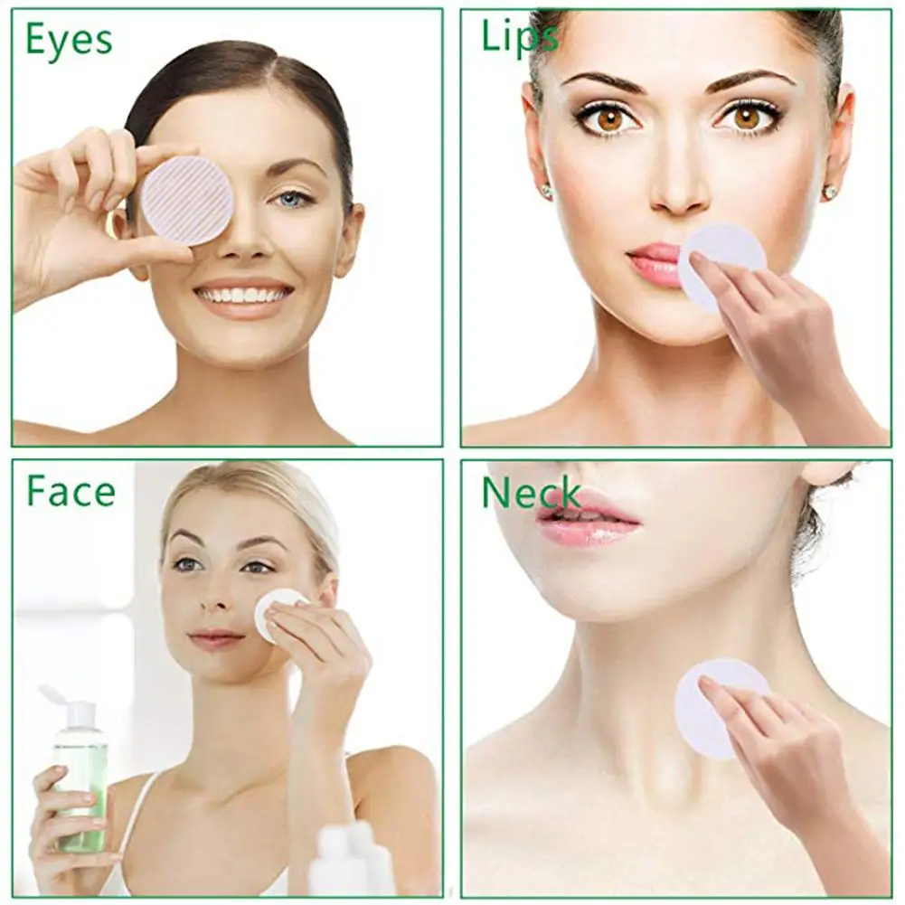 16 шт. ватные диски для удаления макияжа многоразовые подушечки лица очищающие
