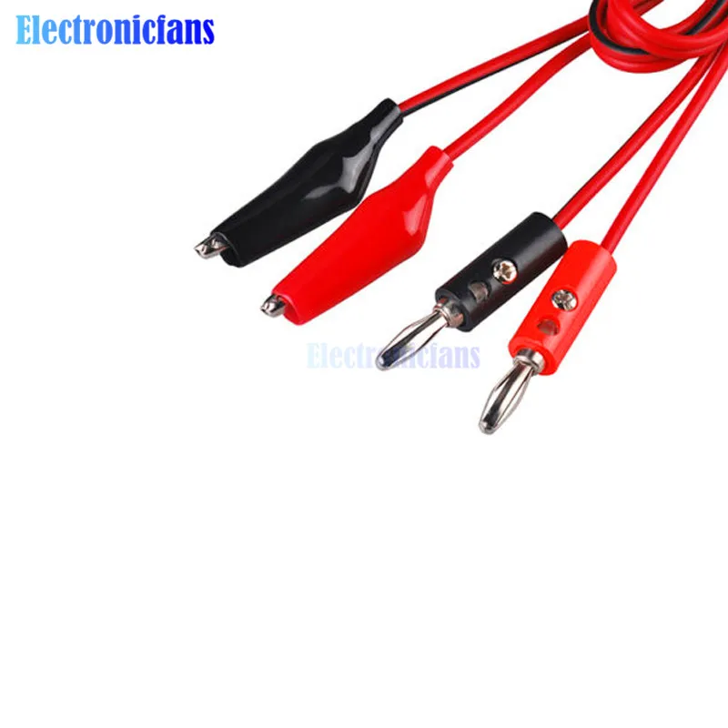 Аллигатор тестовый свинцовый зажим к AV Разъем Банана двойному тестеру для щупа