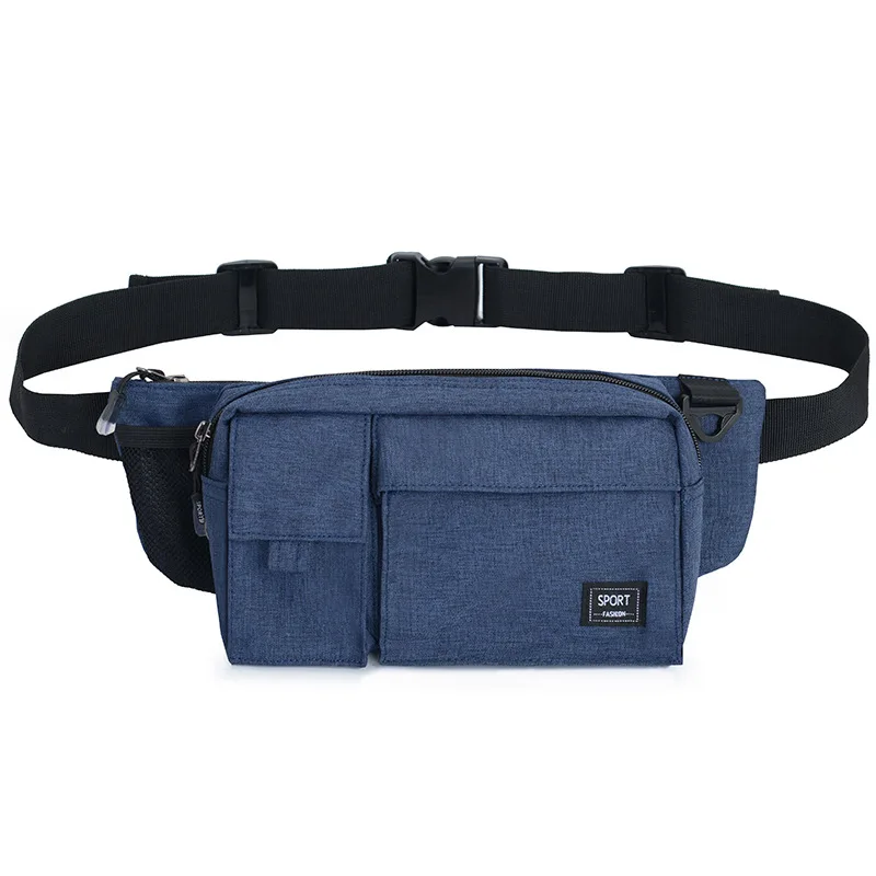 Blue Fanny Pack ZDARLBPO Сумки на пояс, мужские карманы, многофункциональная поясная сумка, Большая вместительная Женская поясная сумка, повседневный кошелек, кошелек, сумка на пояс для телефона - Цвет: Blue Fanny Pack