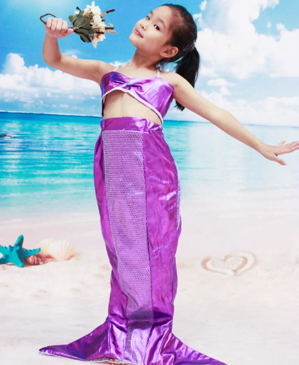 Костюм на Хэллоуин для детей хвост русалки плавание морская горничная косплей